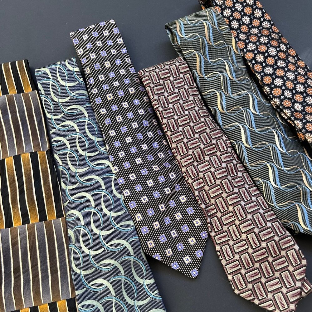 Collection of 6 Vintage Neck Ties